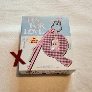 POP MART THE MONSTERS Pin For Love X Letter Pendant 🤎